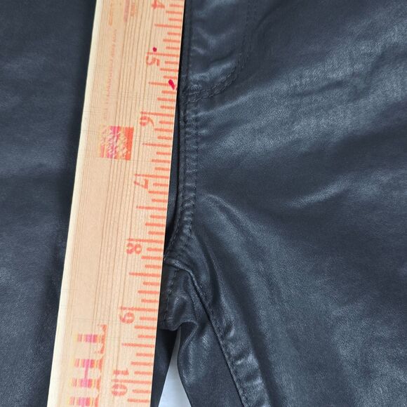 AG Adriano Legging Ankle Super Skinny Pants Women Black Coated Denim 27R Stretch - Picture 10 of 12